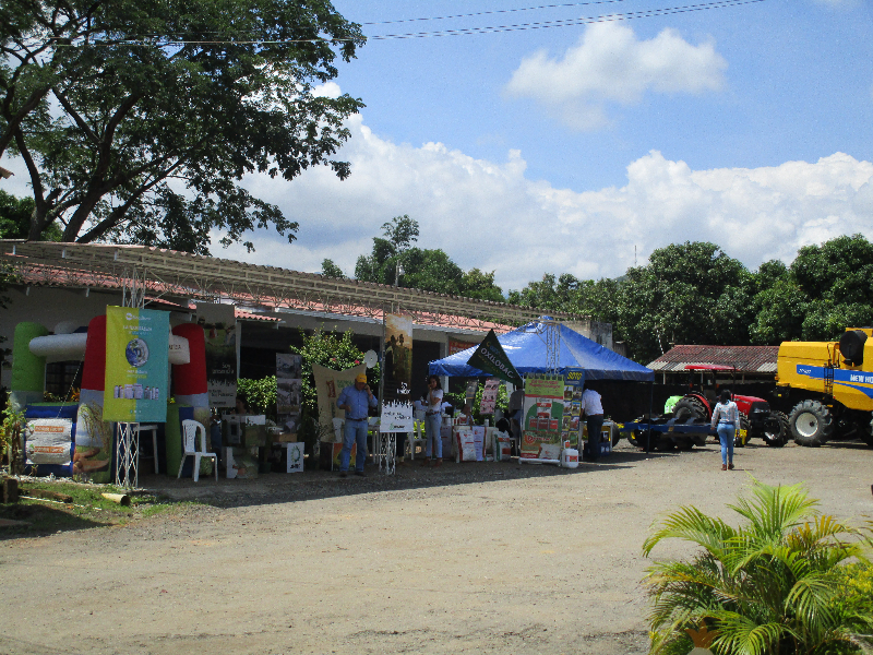 Expositores de la feria ubicados en la parte norte cerca de la entrada.